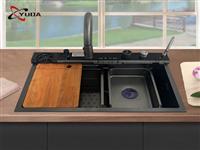 Многофункциональная Кухонная Мойка Из Нержавеющей Стали С Цифровым Дисплеем И Водопадом,Семь Кнопок
