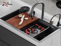 Современная Многофункциональная Кухонная Мойка В Стиле Фермерского Дома,Ручная Работа,Умная,С Водопадом
